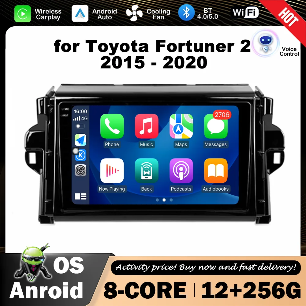 9 '' for Toyota Fortuner 2 2015 - 2020 Car Radio Multimedia Player Wireless Carplay BT 4G Intelligent System GPS Navigation WiFi
9 '' for Toyota Fortuner 2 2015 - 2020 Car Radio Multimedia Player Wireless Carplay BT 4G Intelligent System GPS Navigation WiFi