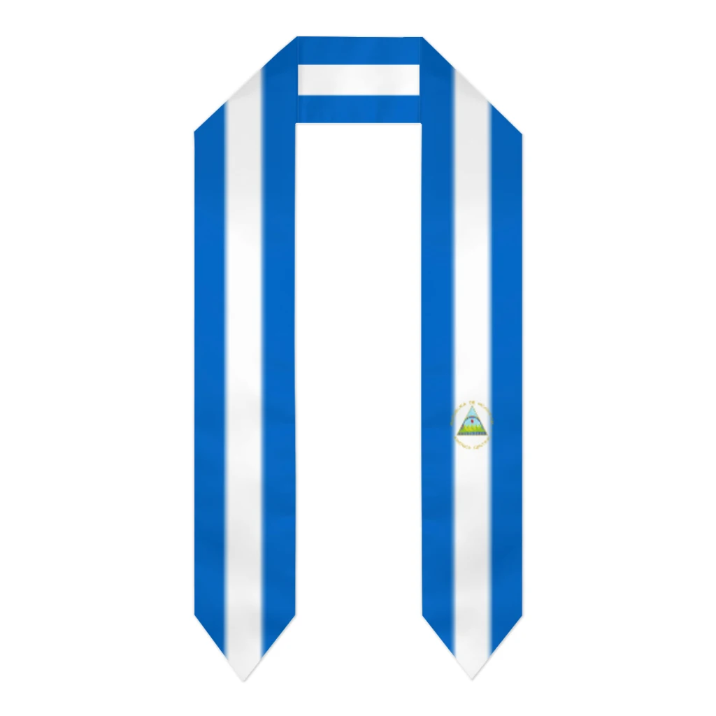 Graduation Sash Nicaragua Flag scarf Shawl Stole Sapphire Blue with Star Stripe Bachelor Gown Accessory Ribbon 180*14cm
Graduation Sash Nicaragua Flag scarf Shawl Stole Sapphire Blue with Star Stripe Bachelor Gown Accessory Ribbon 180*14cm