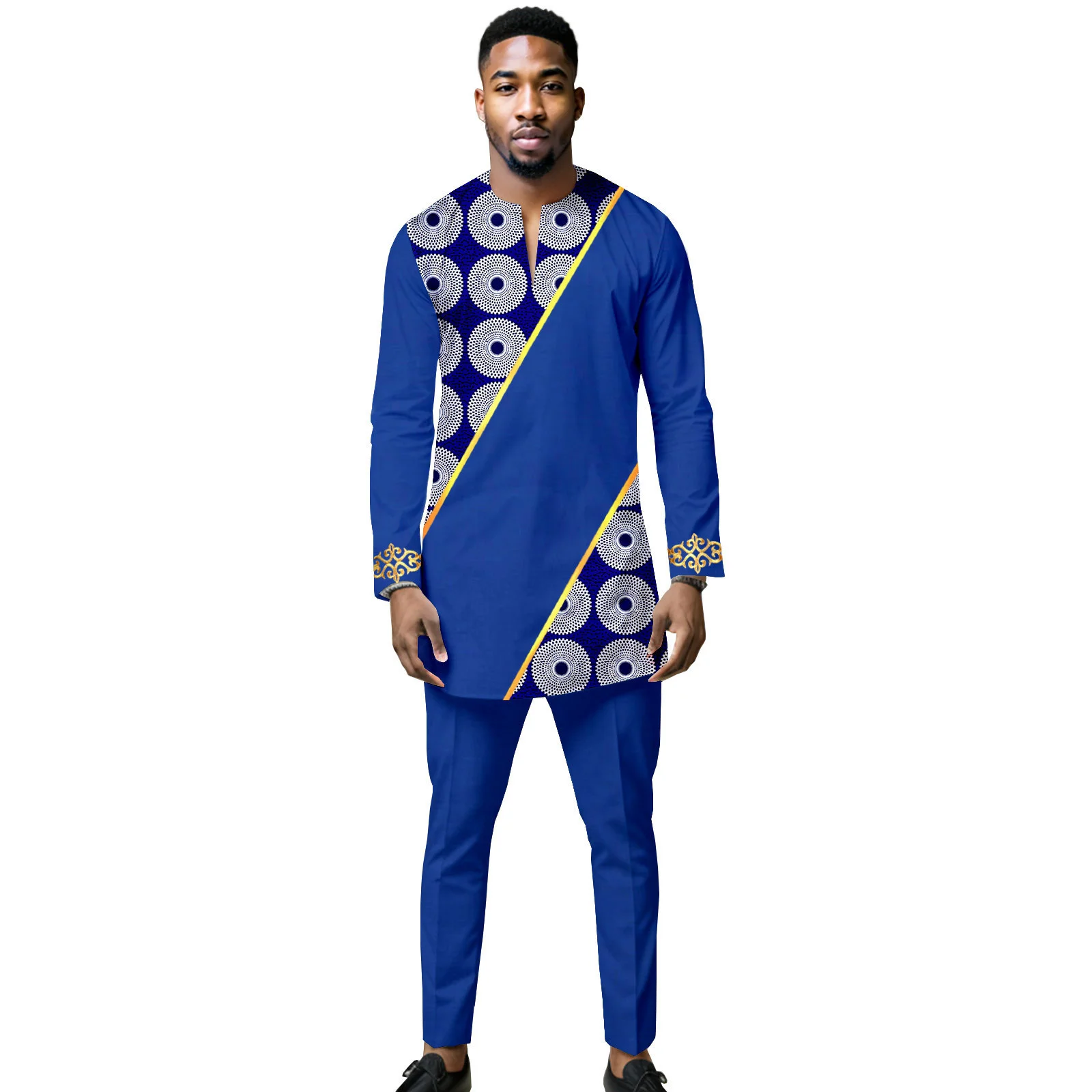 African Clothes For Man Bazin Riche Embroidery Design Tracksuit Men African Clothes V-neck Shirts and Pant 2 Piece Set Dashiki
African Clothes For Man Bazin Riche Embroidery Design Tracksuit Men African Clothes V-neck Shirts and Pant 2 Piece Set Dashiki