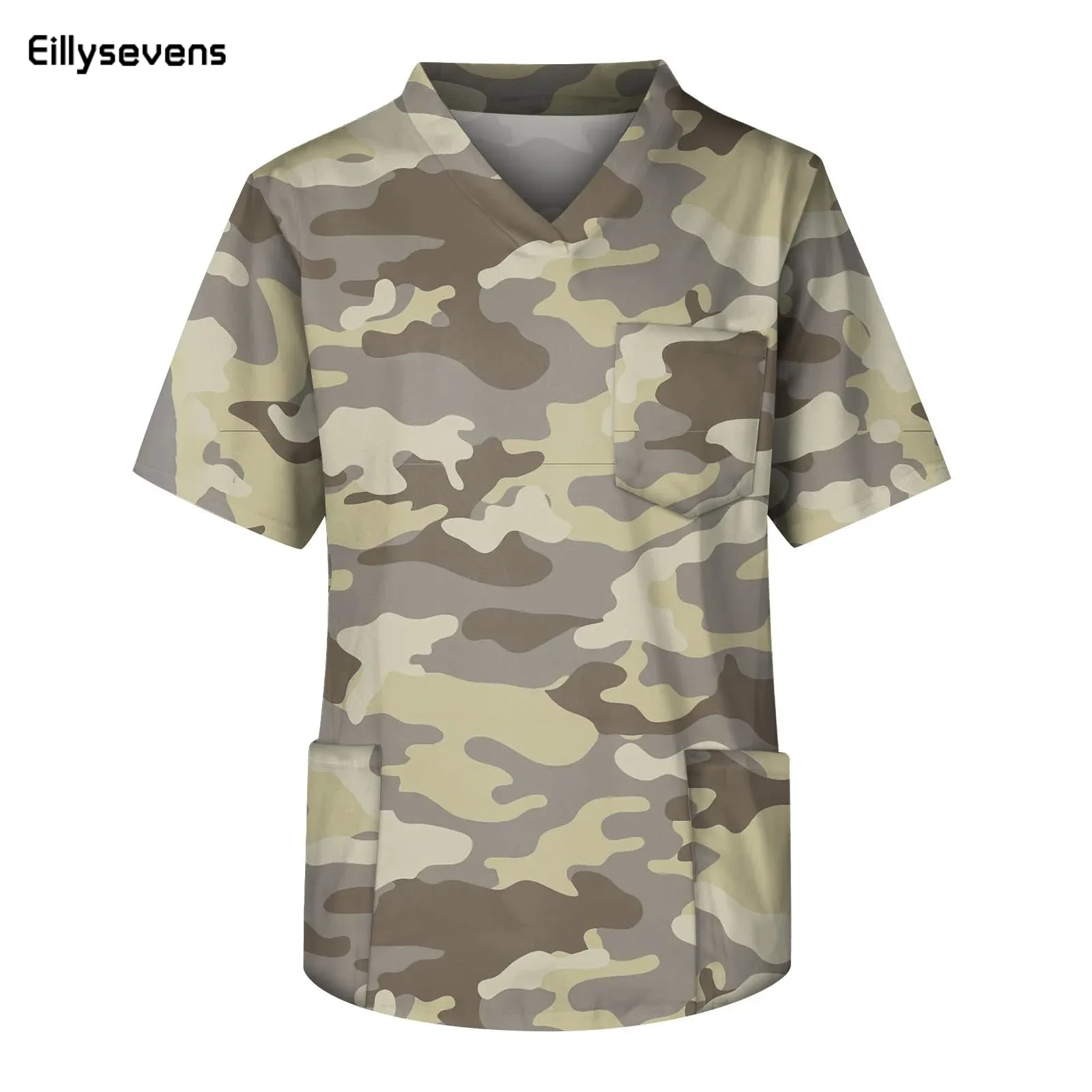 Men'S Fashion Camouflage Short Sleeve V-Neck Tops Working Pocket Blouse Male Scrub Nurse Working Uniform T-Shirts Workwear Tee
Men'S Fashion Camouflage Short Sleeve V-Neck Tops Working Pocket Blouse Male Scrub Nurse Working Uniform T-Shirts Workwear Tee