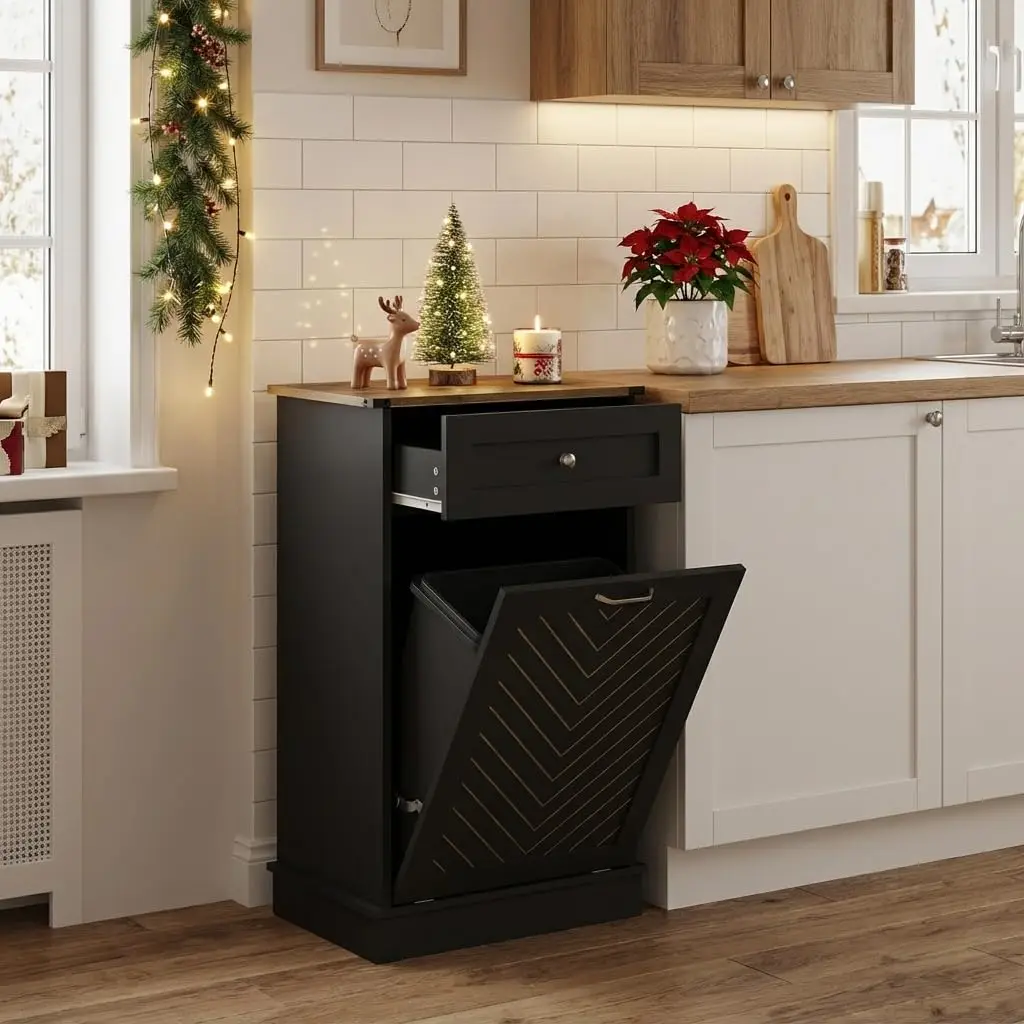 Шкаф для мусорных баков с откидной дверцей, отдельно стоящий кухонный шкаф для мусорных баков со скрытым выдвижным ящиком, двойное хранилище для мусорных баков для кухни
Шкаф для мусорных баков с откидной дверцей, отдельно стоящий кухонный шкаф для мусорных баков со скрытым выдвижным ящиком, двойное хранилище для мусорных баков для кухни