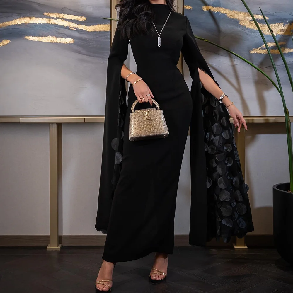 Customized Fashion Jersey Straight Evening Dress Temperament Back Slit Floor Length Long Sleeves vestidos para mujer
Customized Fashion Jersey Straight Evening Dress Temperament Back Slit Floor Length Long Sleeves vestidos para mujer