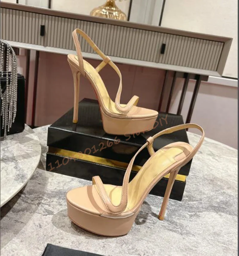 Sheepskin Leather Thick Platform with Transparent Pvc Strappy Sandals Women Slim High Heels Ankle Wrap Comfortable Party Shoes
Sheepskin Leather Thick Platform with Transparent Pvc Strappy Sandals Women Slim High Heels Ankle Wrap Comfortable Party Shoes