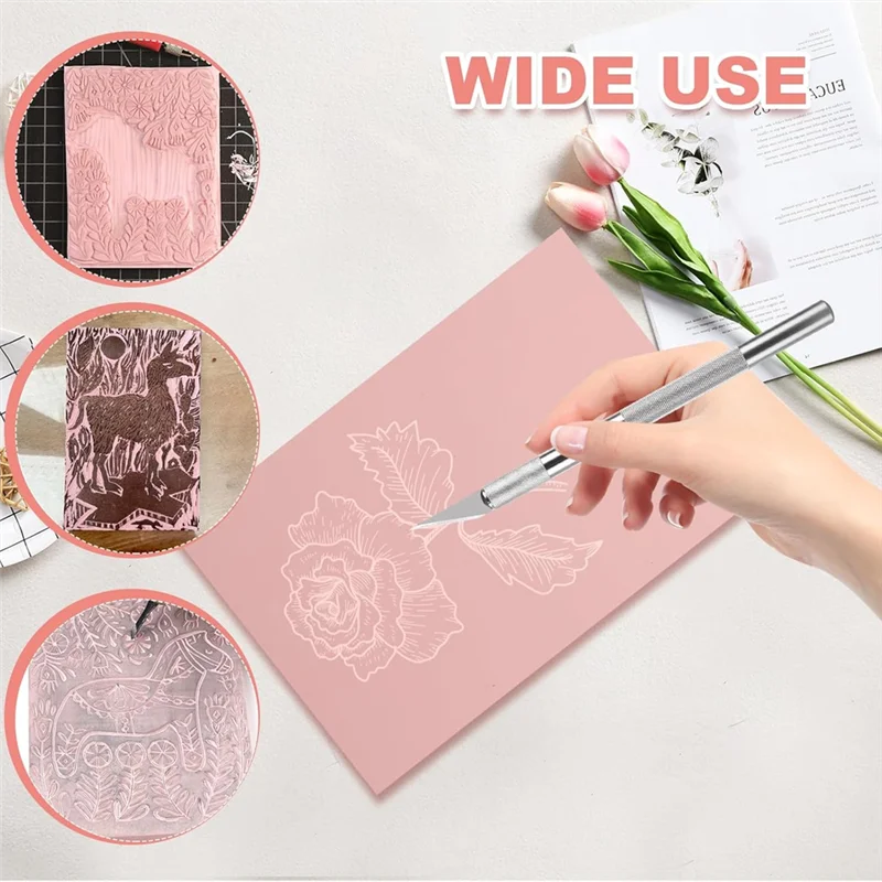 AAAC-4 Pieces Rubber Carving Blocks, 8 X 12 Linoleum Blocks For Printing, Stamp Carving Kit, For Stamp Carving, DIY
AAAC-4 Pieces Rubber Carving Blocks, 8 X 12 Linoleum Blocks For Printing, Stamp Carving Kit, For Stamp Carving, DIY
