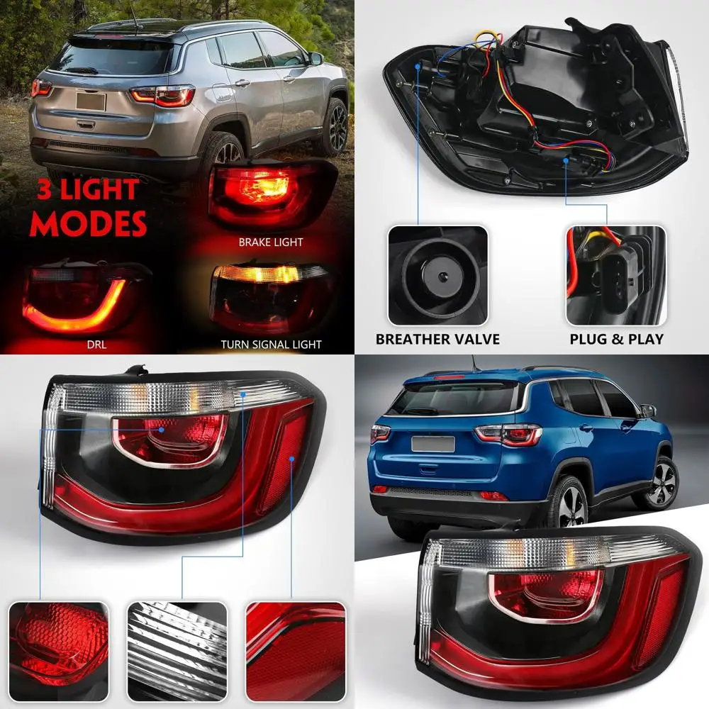 2017-2021 Jeep Compass Passenger Side Right Outer Tail Light Assembly, Replacement Tail Lamp for CH280511555112838AC
2017-2021 Jeep Compass Passenger Side Right Outer Tail Light Assembly, Replacement Tail Lamp for CH280511555112838AC