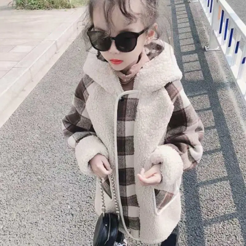 Girls Coat Jacket Cotton Outwear Overcoat 2022 Plaid Warm Thicken Plus Velvet Winter Autumn Teenager Children's Clothing
Girls Coat Jacket Cotton Outwear Overcoat 2022 Plaid Warm Thicken Plus Velvet Winter Autumn Teenager Children's Clothing