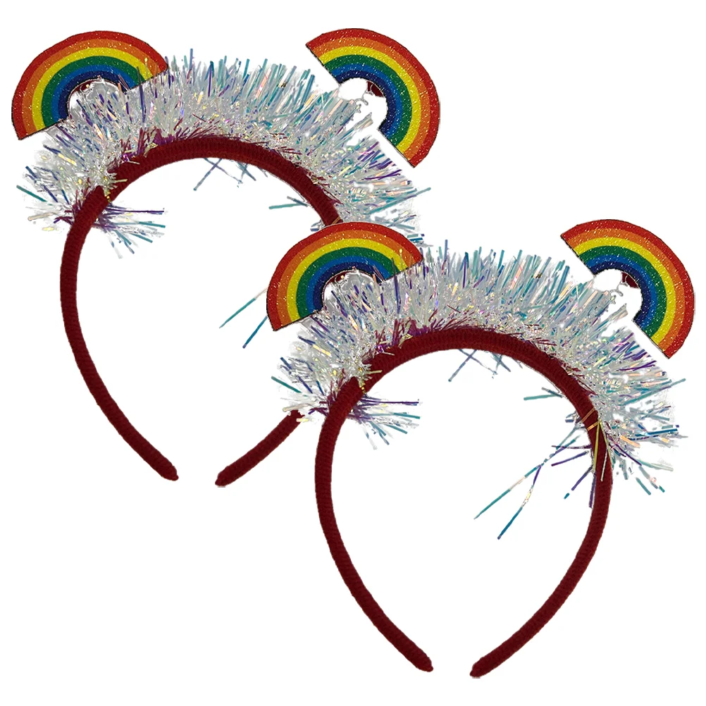 2 Pcs Rainbow Headband Cosplay Headdress Decor Chic Plastic Pride Decorations Unique
2 Pcs Rainbow Headband Cosplay Headdress Decor Chic Plastic Pride Decorations Unique