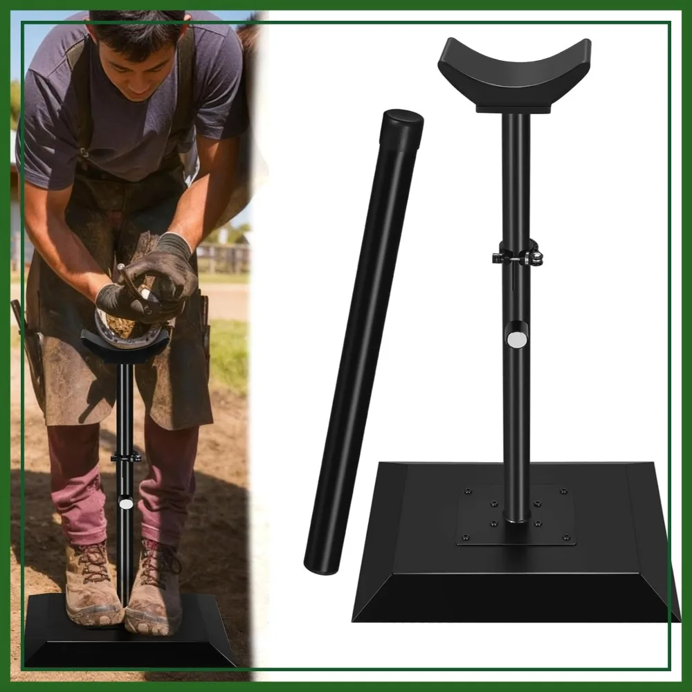 Adjustable Metal Hoof Stand for Farriers, Extra-Large Base, Two Support Rods, Horse Hoof Trimming Tool
Adjustable Metal Hoof Stand for Farriers, Extra-Large Base, Two Support Rods, Horse Hoof Trimming Tool