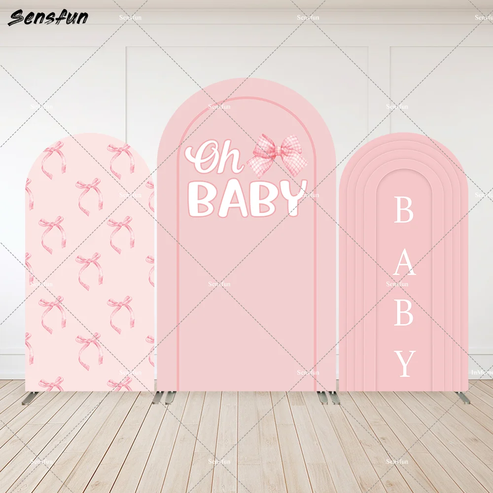 Custom 2-Sided Pink Stripes Arch Backdrop Covers Arch Covers Pink Bow Decor Baby Shower Children Birthday Party Background
Custom 2-Sided Pink Stripes Arch Backdrop Covers Arch Covers Pink Bow Decor Baby Shower Children Birthday Party Background