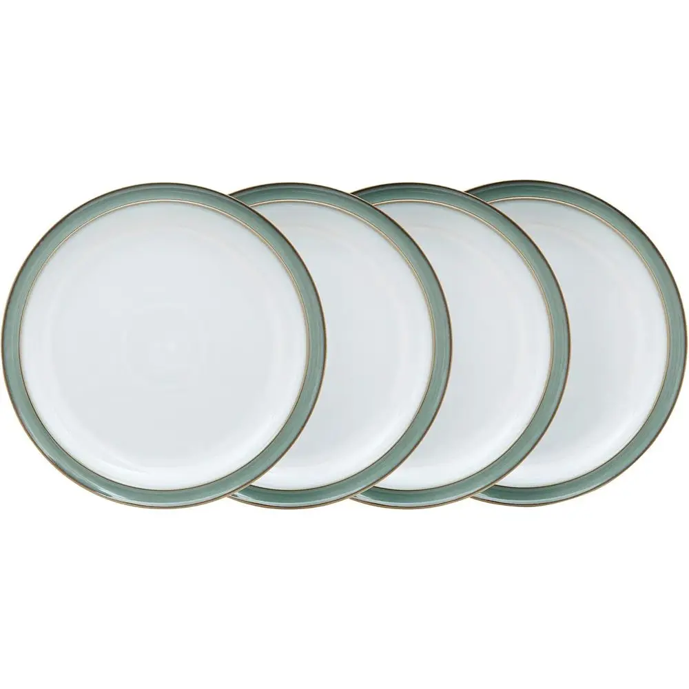Set of 4 Large Stoneware Dinner Plates - 26.5cm, Dishwasher and Microwave Safe, Green & White Crockery, Resistant to Chips and C
Set of 4 Large Stoneware Dinner Plates - 26.5cm, Dishwasher and Microwave Safe, Green & White Crockery, Resistant to Chips and C