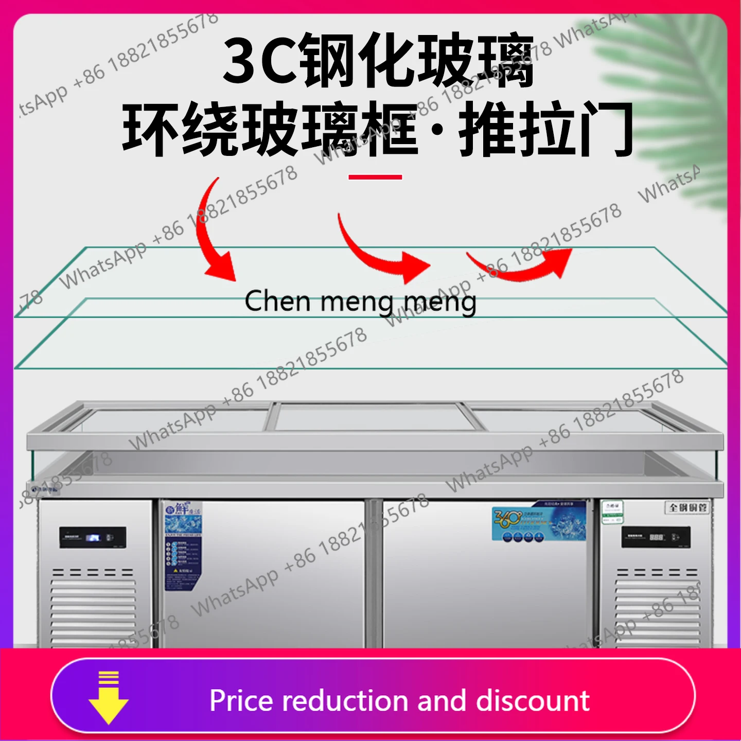 Stainless steel sliding door refrigerated display commercial seafood table a la carte horizontal fresh-keeping freezer
Stainless steel sliding door refrigerated display commercial seafood table a la carte horizontal fresh-keeping freezer