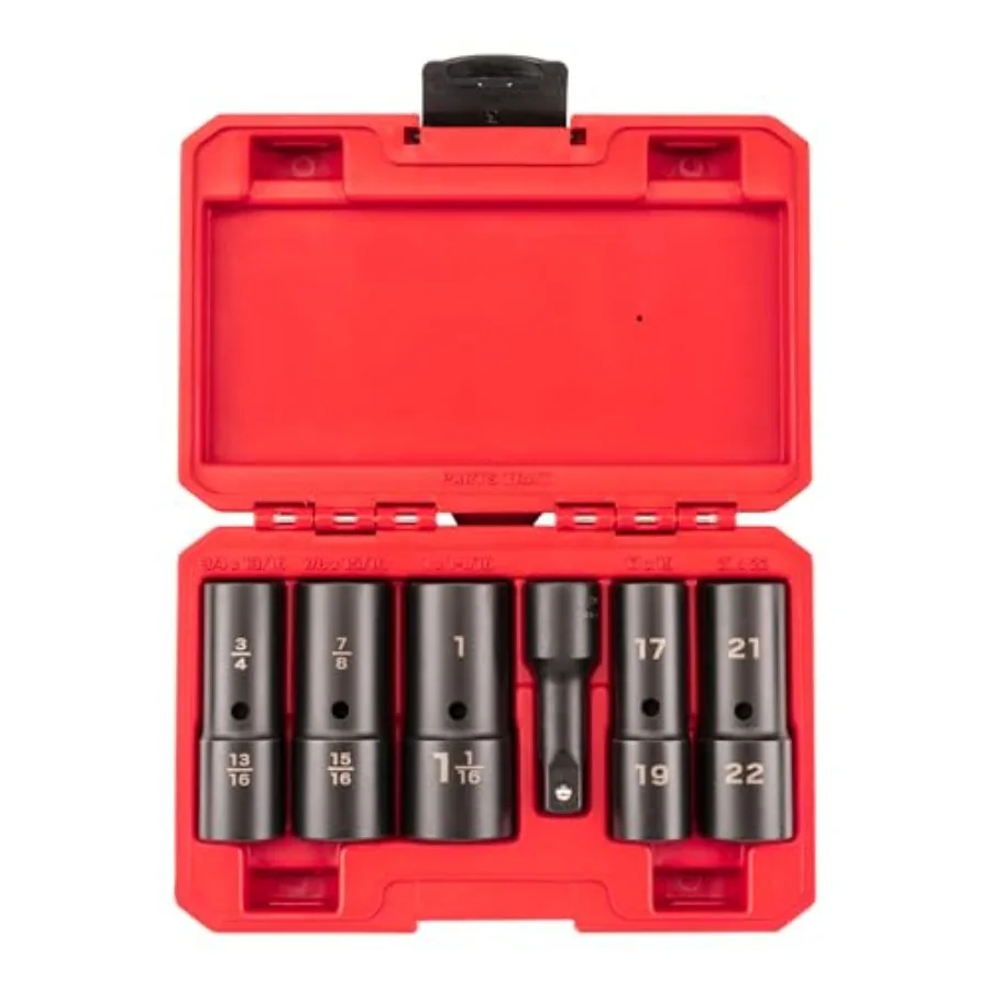 1/2 Inch Drive Deep Thin Wall Impact Flip Socket Set with Case 6-Piece SIF92400
1/2 Inch Drive Deep Thin Wall Impact Flip Socket Set with Case 6-Piece SIF92400