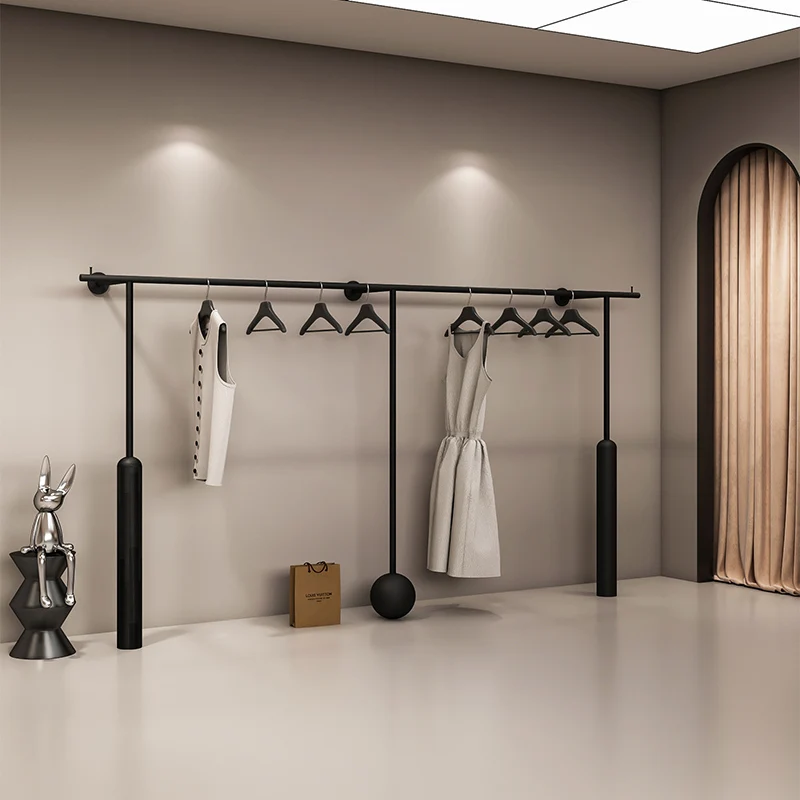 Clothing store special shelf display rack hanger men's and women's clothing store black simple display shelf wall hanging rack
Clothing store special shelf display rack hanger men's and women's clothing store black simple display shelf wall hanging rack