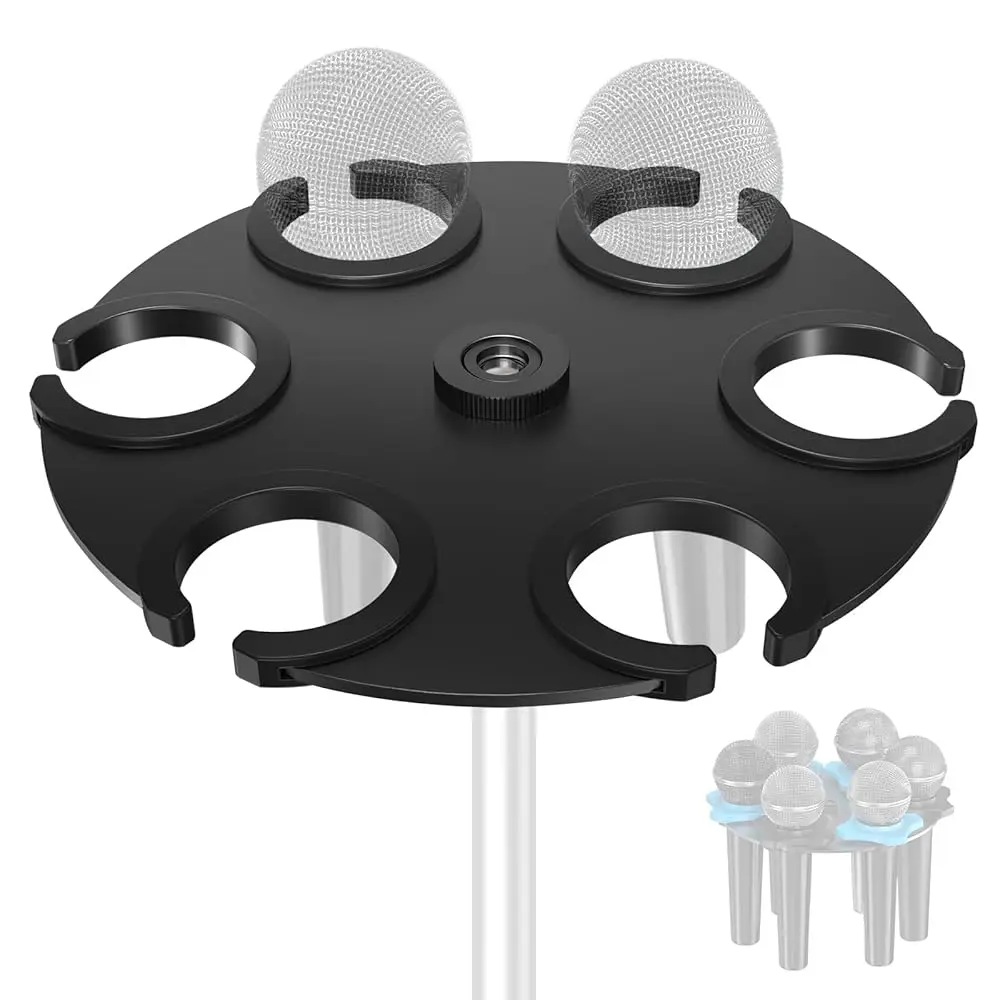Free Shipping Multi Microphone Holder (Aluminum) Multi-Mic Holder for Handheld Dynamic, Wired and Wireless Mics, Storage Organiz
Free Shipping Multi Microphone Holder (Aluminum) Multi-Mic Holder for Handheld Dynamic, Wired and Wireless Mics, Storage Organiz