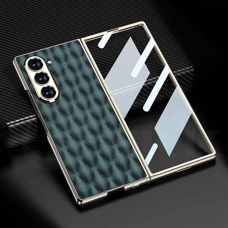 Phone case Plating Diamond Leather For Samsung Galaxy Z Fold 6 Screen Glass Plastic Hard Frame Cover For Galaxy Z Fold6 Case
Phone case Plating Diamond Leather For Samsung Galaxy Z Fold 6 Screen Glass Plastic Hard Frame Cover For Galaxy Z Fold6 Case