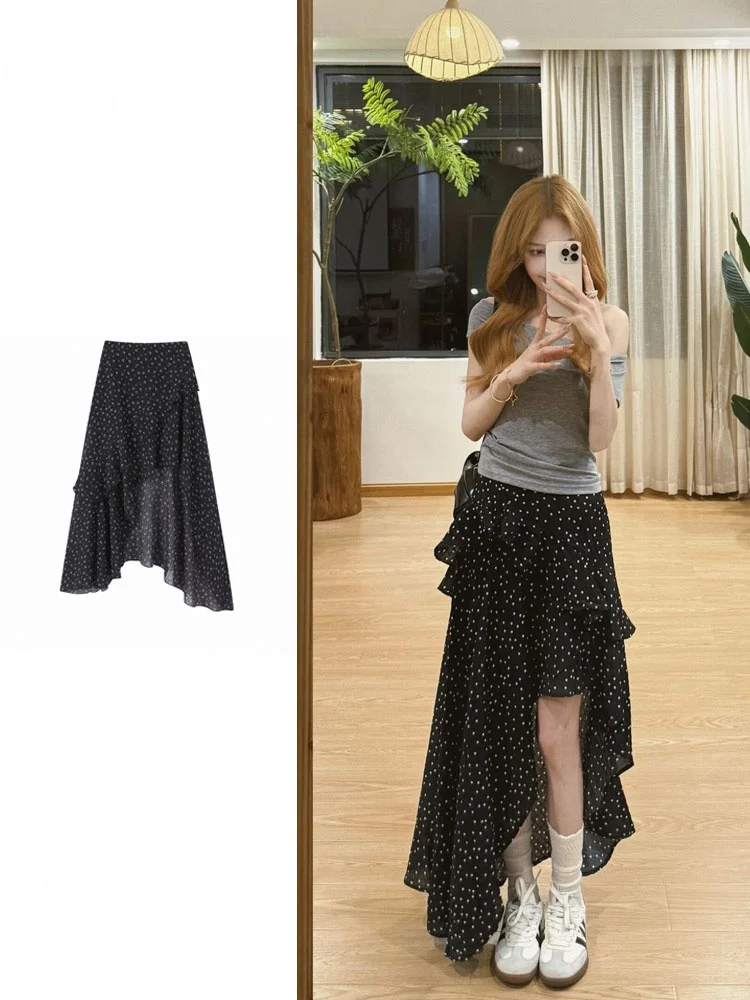 High Waist Floral Half Skirt Women's Summer New A-Line Split Long Skirt Korean Style Commute High Waist Flounce Design
High Waist Floral Half Skirt Women's Summer New A-Line Split Long Skirt Korean Style Commute High Waist Flounce Design