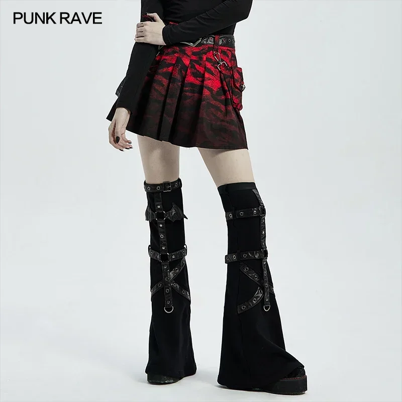 PUNK RAVE Women's Dip Dye Punk A-line Hem Pleated Half Skirt Waist Metal Lobster Buckles Decoration with A Removable Bag
PUNK RAVE Women's Dip Dye Punk A-line Hem Pleated Half Skirt Waist Metal Lobster Buckles Decoration with A Removable Bag