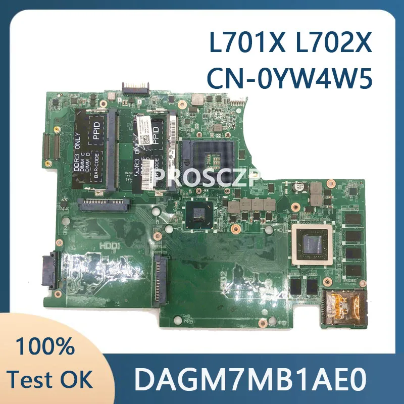 CN-0YW4W5 0YW4W5 YW4W5 для Dell XPS L702X L701X Материнская плата ноутбука DAGM7MB1AE1 HM67 GT555M GPU для материнской платы ноутбука Dell
CN-0YW4W5 0YW4W5 YW4W5 для Dell XPS L702X L701X Материнская плата ноутбука DAGM7MB1AE1 HM67 GT555M GPU для материнской платы ноутбука Dell