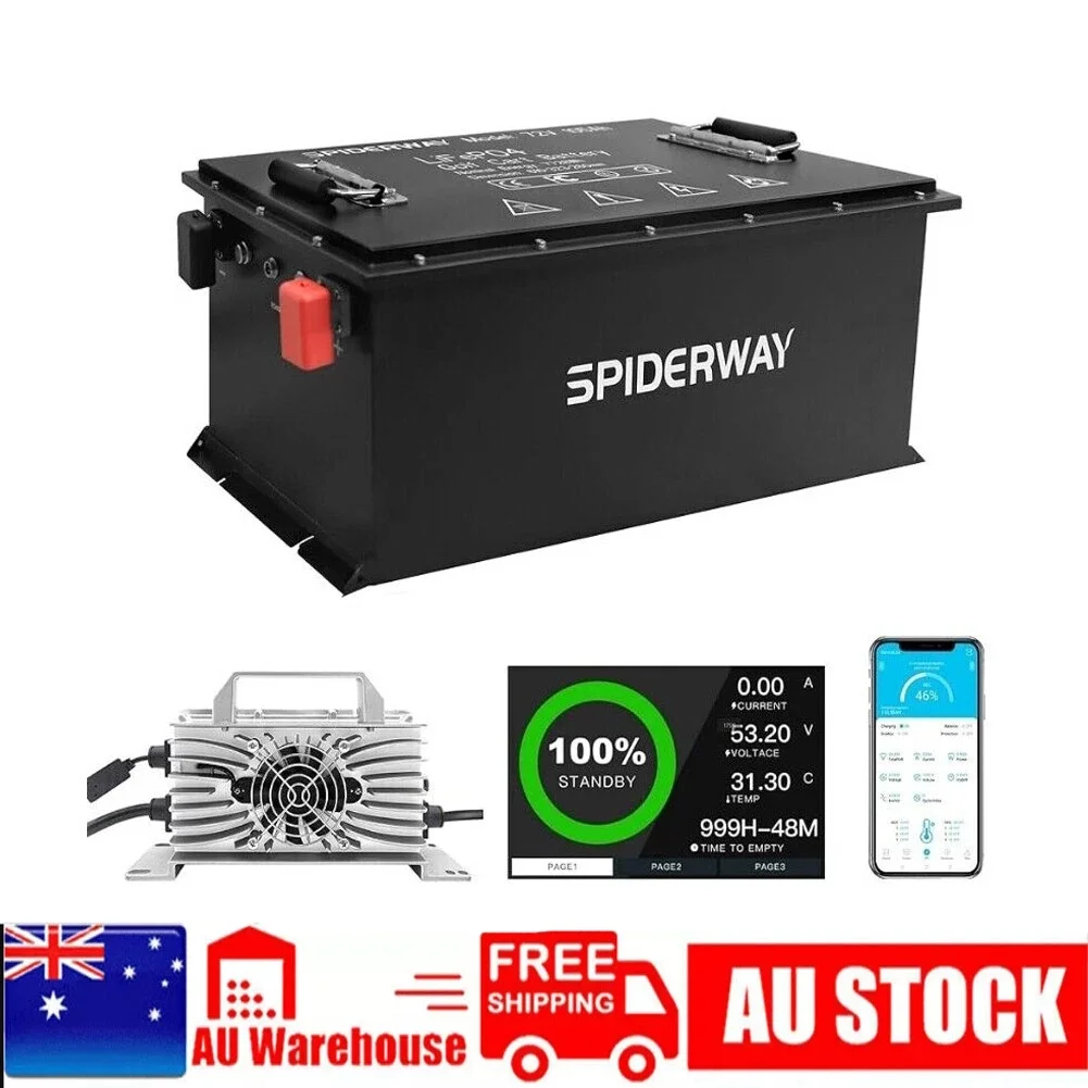 48V 105Ah LiFePO4 Lithium Ion Battery Golf Cart Built-in Smart 200A BMS 6000+ Cycles 12.8kW Replacement for Lead-Acid Batteries
48V 105Ah LiFePO4 Lithium Ion Battery Golf Cart Built-in Smart 200A BMS 6000+ Cycles 12.8kW Replacement for Lead-Acid Batteries