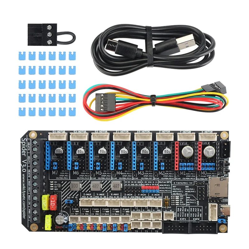 AC37-Spider V3.0 Motherboard VORON 2.4/Switchwire 8-Axis Control Board 3D Printer Part
AC37-Spider V3.0 Motherboard VORON 2.4/Switchwire 8-Axis Control Board 3D Printer Part