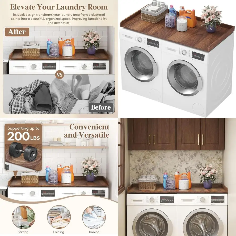 54 столешница из меламина орехового дерева с направляющими для прачечной, хранения и организации
54 столешница из меламина орехового дерева с направляющими для прачечной, хранения и организации