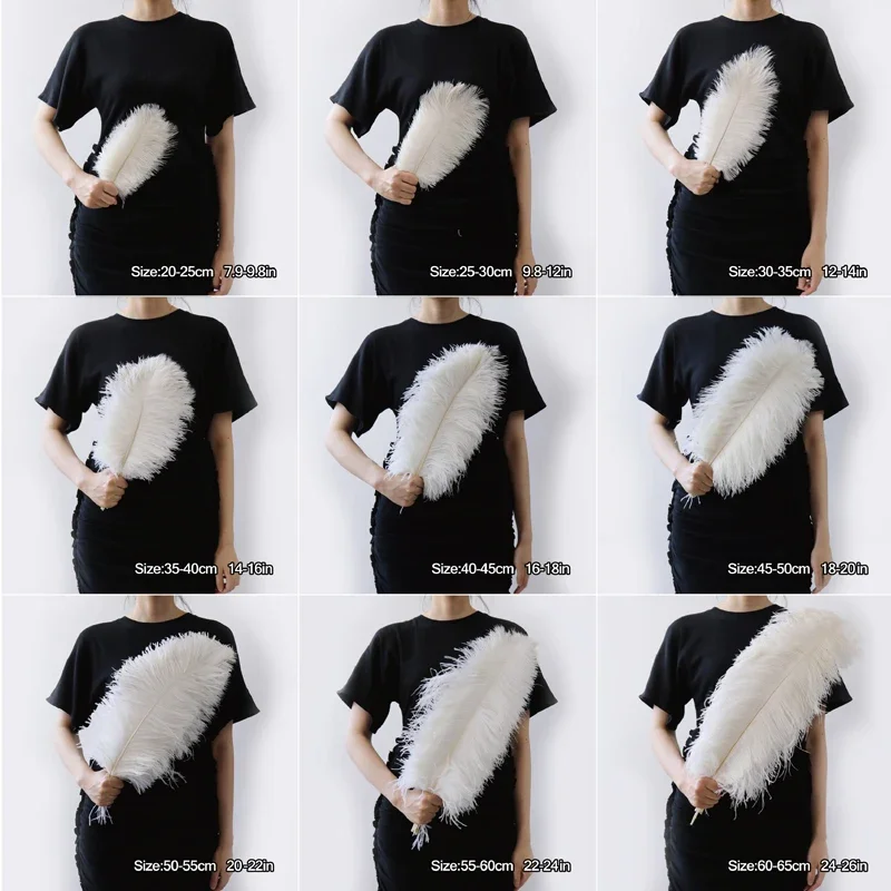 15-70CM10Pcs/Lot White Ostrich Feathers for Crafts Wedding Accessories Decoration Ostrich Feather Dress Decor Plumes Wholesale
15-70CM10Pcs/Lot White Ostrich Feathers for Crafts Wedding Accessories Decoration Ostrich Feather Dress Decor Plumes Wholesale
