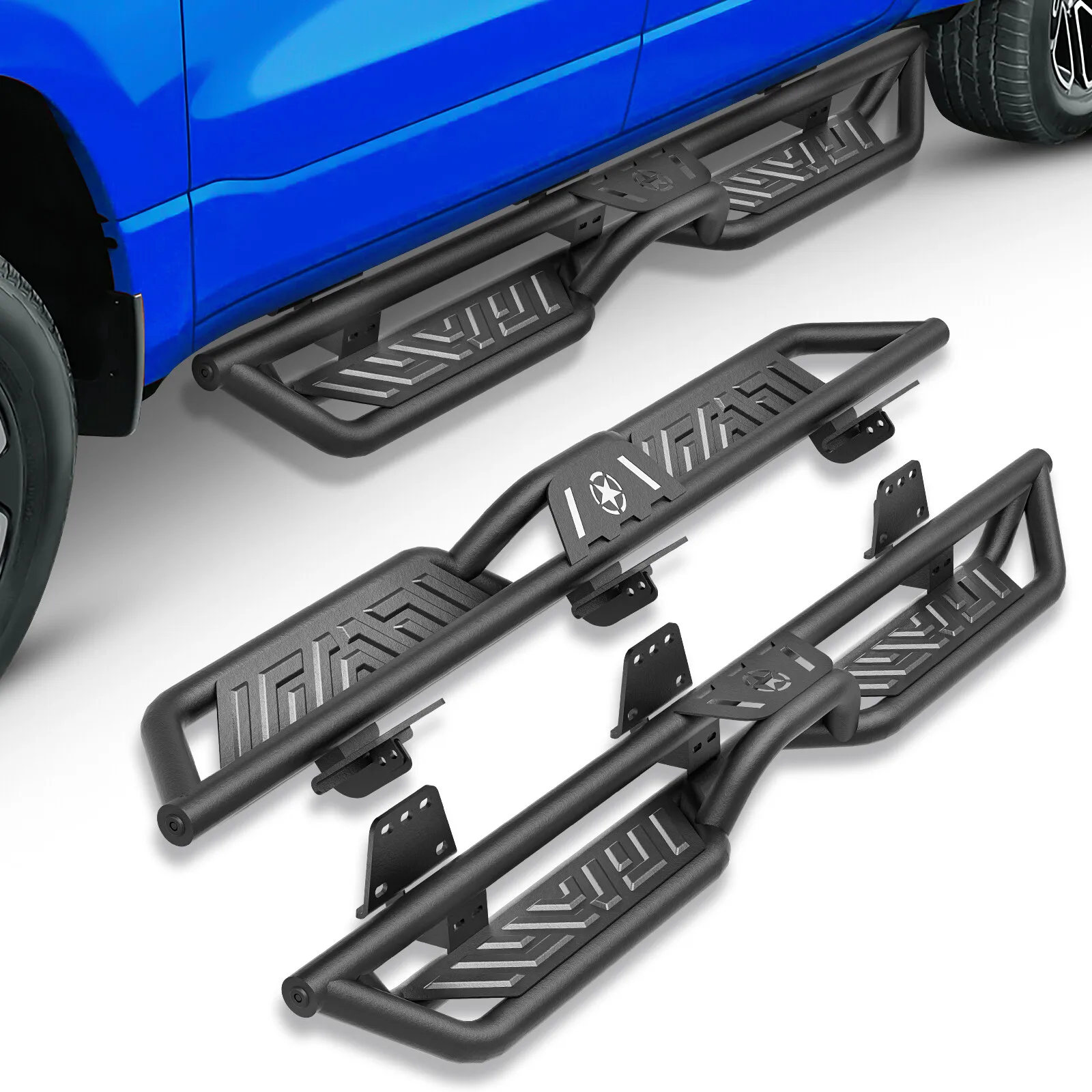 Боковые ступеньки для Dodge Ram 1500 Crew Cab 2019-2025 гг. Новый корпус 2-ступенчатые боковые направляющие Nerf Bar Rock Sliders, торцевая конструкция
Боковые ступеньки для Dodge Ram 1500 Crew Cab 2019-2025 гг. Новый корпус 2-ступенчатые боковые направляющие Nerf Bar Rock Sliders, торцевая конструкция