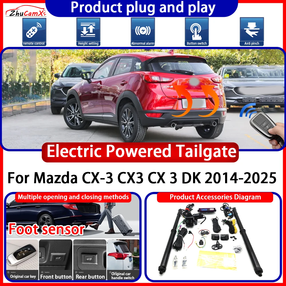 ZhuCamX Electric OEM Powered Tailgate for Mazda CX-3 CX3 CX 3 DK 2014-2025 anti pinch Smart Intelligent Control Gate Lift Kit
ZhuCamX Electric OEM Powered Tailgate for Mazda CX-3 CX3 CX 3 DK 2014-2025 anti pinch Smart Intelligent Control Gate Lift Kit