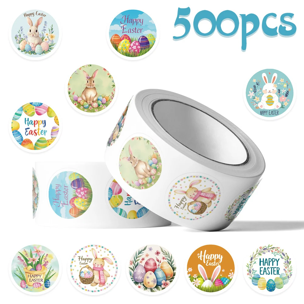 500pcs Cartoon Happy Easter Round Seal Stickers Roll Cute Rabbit Eggs Graffiti Sticker Reward Gift DIY Laptop Decals for Kid Toy
500pcs Cartoon Happy Easter Round Seal Stickers Roll Cute Rabbit Eggs Graffiti Sticker Reward Gift DIY Laptop Decals for Kid Toy