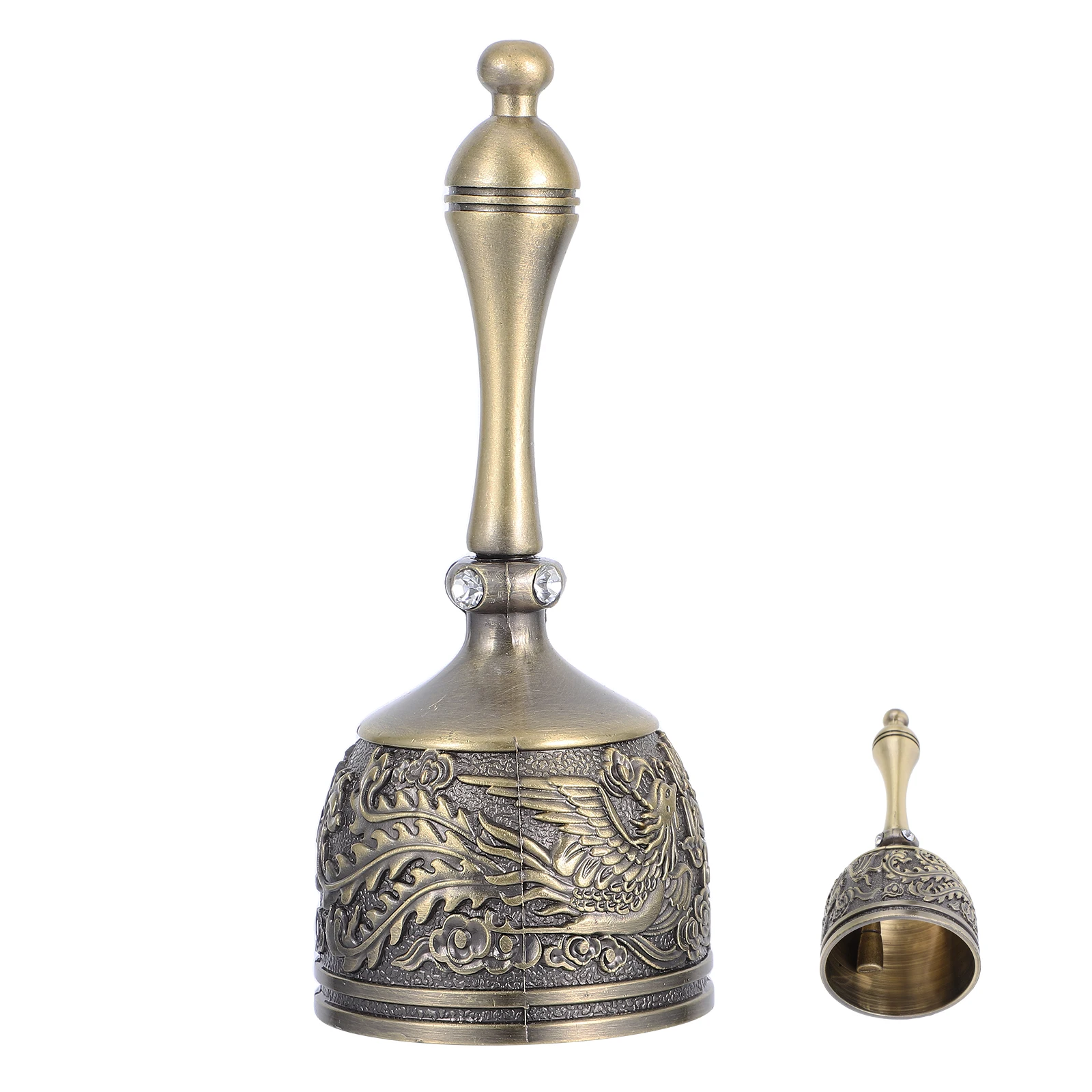 Zinc Alloy Handheld Vintage Metal Service Call Bell Loud Ringing Wedding Prayer Restaurant Desk Classroom Yoga Meditation Hand
Zinc Alloy Handheld Vintage Metal Service Call Bell Loud Ringing Wedding Prayer Restaurant Desk Classroom Yoga Meditation Hand