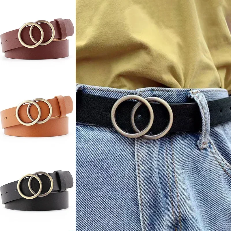 Belt for Women Big Double Ring Circle Metal Buckle Belt Wild Waistband Ladies Wide Leather Straps Belts for Leisure Dress Jeans
Belt for Women Big Double Ring Circle Metal Buckle Belt Wild Waistband Ladies Wide Leather Straps Belts for Leisure Dress Jeans