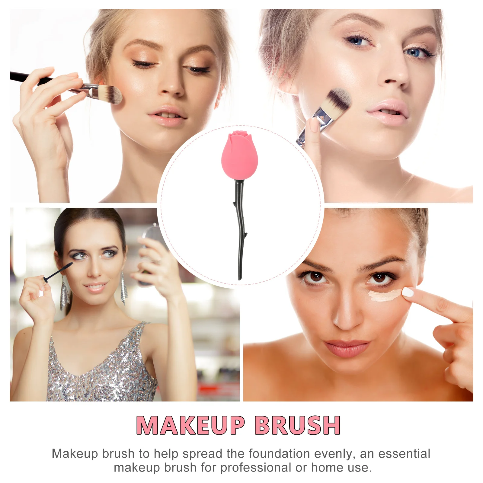 Exquisite Rose Foundation Brush Portable Applicator Easy Foundation Application Uniform Coverage Professional Beauty
Exquisite Rose Foundation Brush Portable Applicator Easy Foundation Application Uniform Coverage Professional Beauty