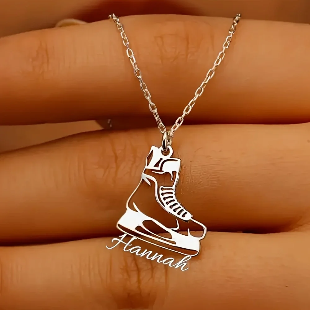 Custom Figure Ice Skate Name Necklace For Women Personalized Stainless Steel Letter Pendant Charm Sport Athlete Jewelry Gift
Custom Figure Ice Skate Name Necklace For Women Personalized Stainless Steel Letter Pendant Charm Sport Athlete Jewelry Gift