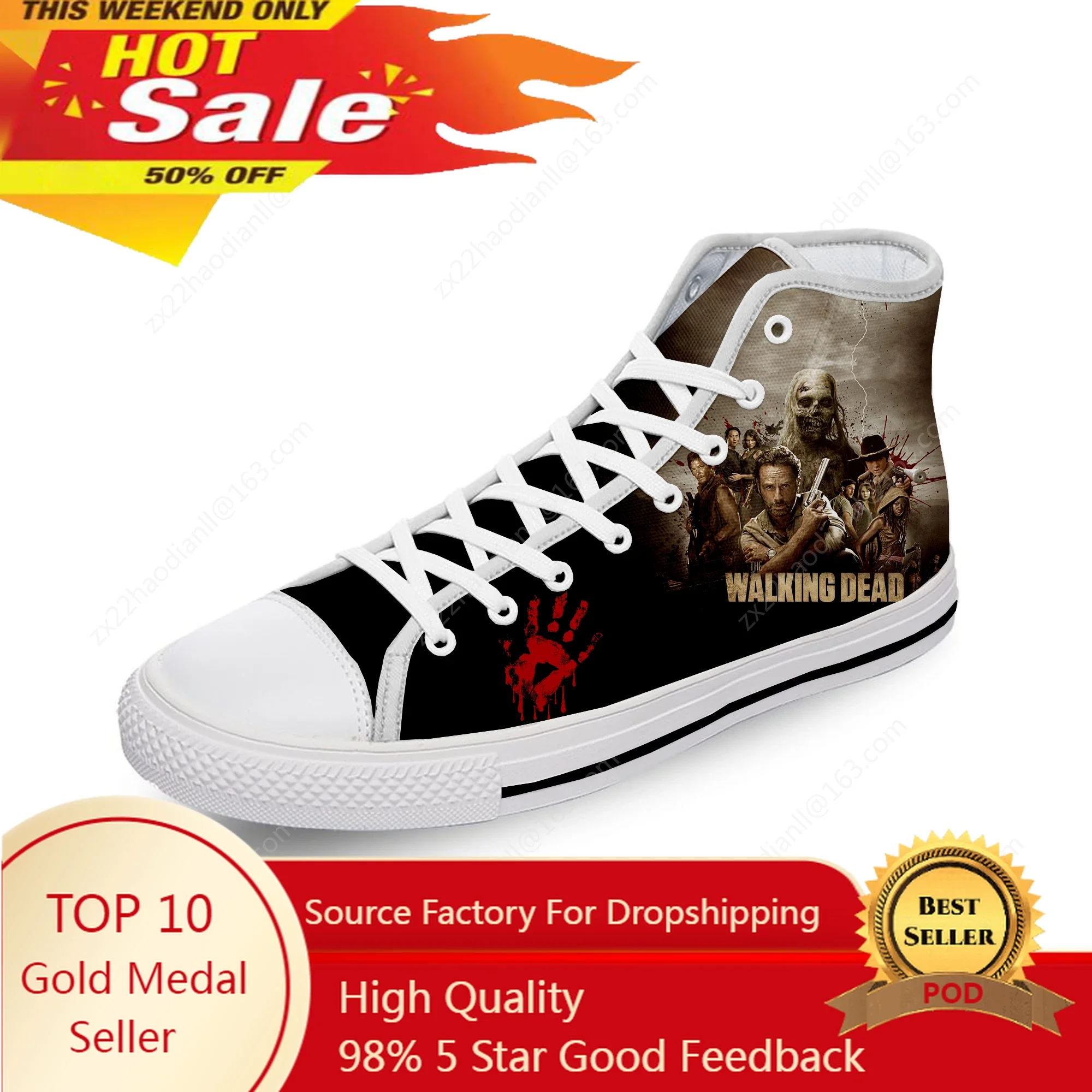 Horror The Walking Dead Funny White Cloth Fashion 3D Print High Top Canvas Shoes Men Women Lightweight Breathable Sneakers
Horror The Walking Dead Funny White Cloth Fashion 3D Print High Top Canvas Shoes Men Women Lightweight Breathable Sneakers
