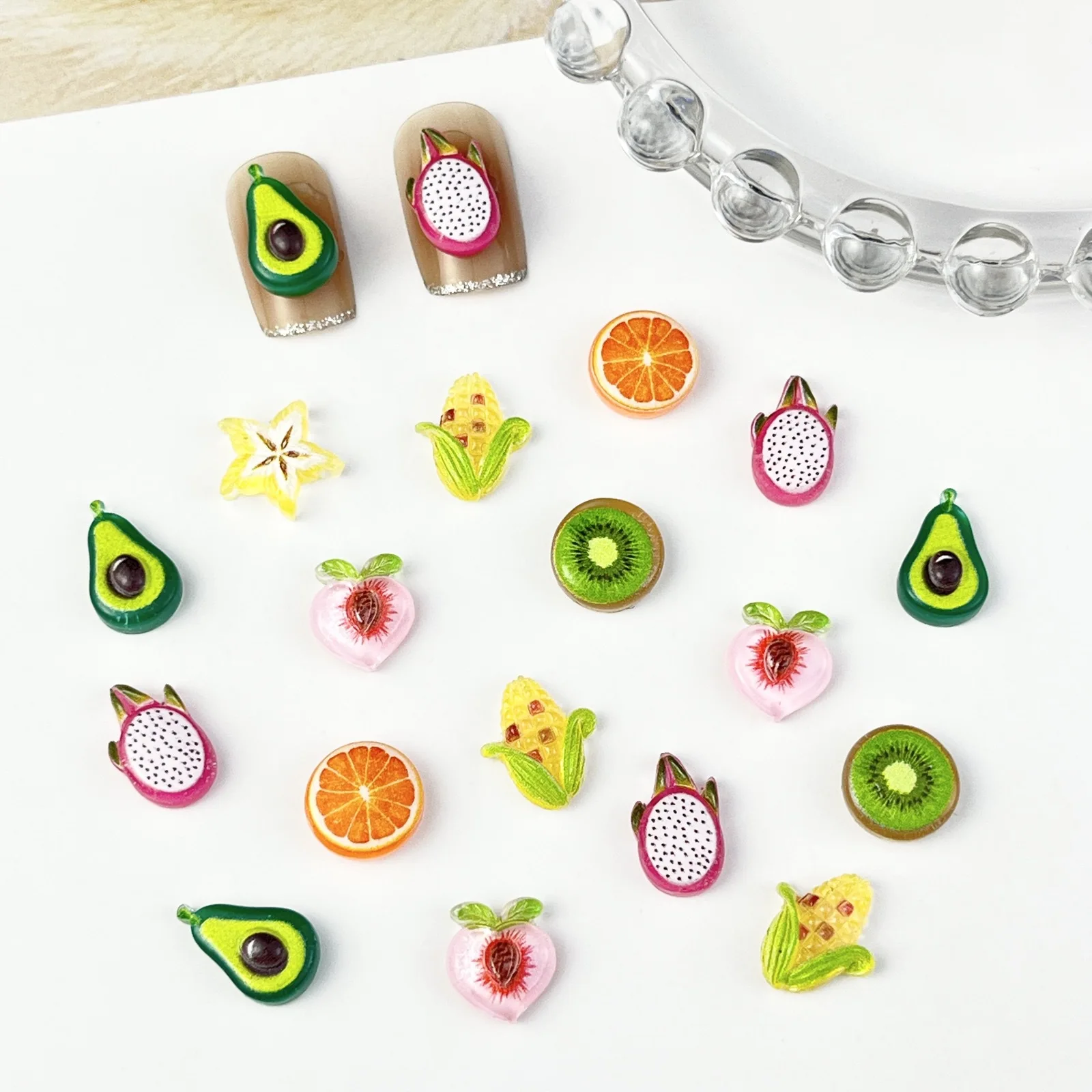 20Pcs Summer Kawaii Fruits Resin Nail Charms Mix Mini Fruit Jewelry Nails Art Decoration Accessories DIY Flatback Manicure Parts
20Pcs Summer Kawaii Fruits Resin Nail Charms Mix Mini Fruit Jewelry Nails Art Decoration Accessories DIY Flatback Manicure Parts