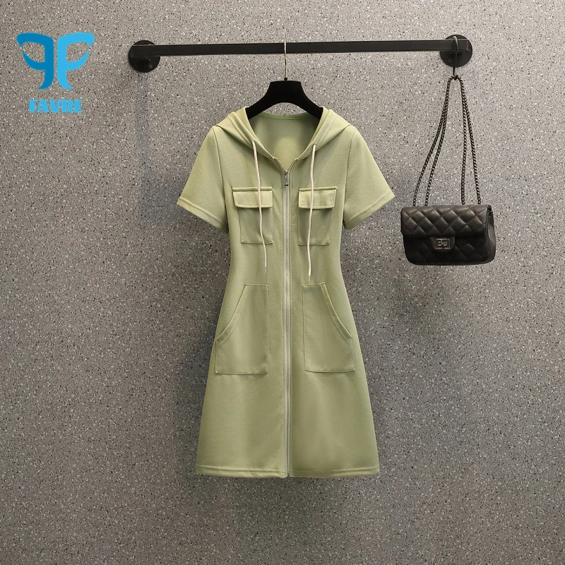 FAVRE Womens Fashion Zipper Dress Solid Slim Sweatshirts Summer Short-sleeve Hoodies Ins Casual Europe and America Streetwear
FAVRE Womens Fashion Zipper Dress Solid Slim Sweatshirts Summer Short-sleeve Hoodies Ins Casual Europe and America Streetwear