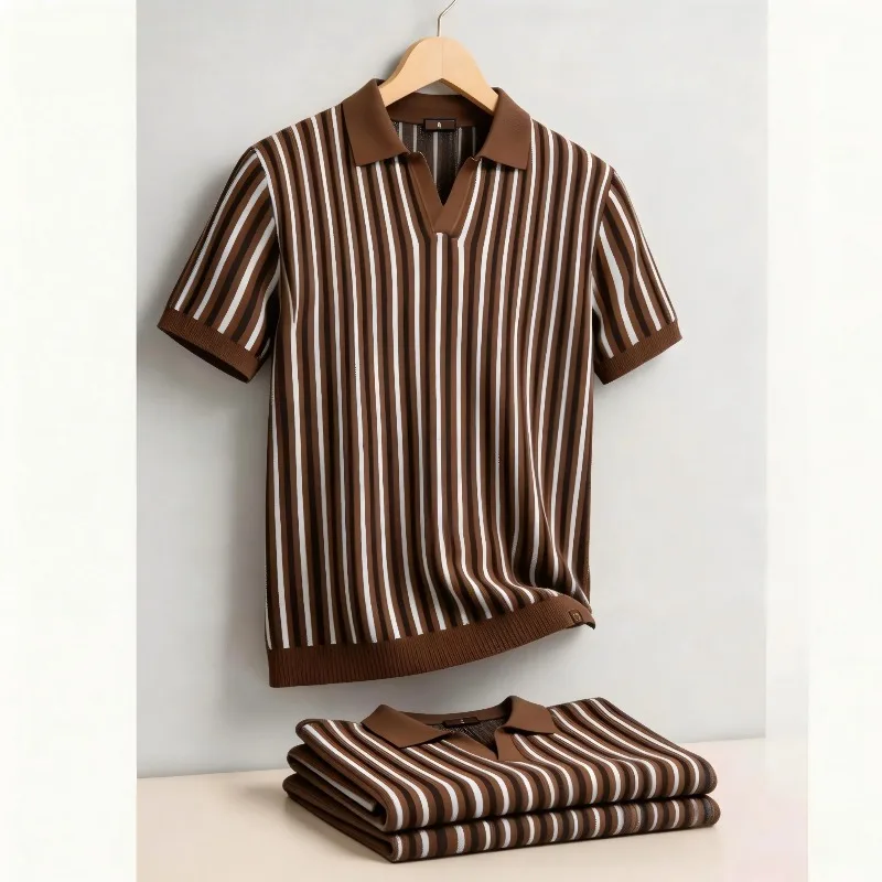 Summer Men's Polo Shirts Stripe Design Ice Silk Short Sleeve Cool Touch Breathable Casual Outdoor Polo Shirt for Men
Summer Men's Polo Shirts Stripe Design Ice Silk Short Sleeve Cool Touch Breathable Casual Outdoor Polo Shirt for Men