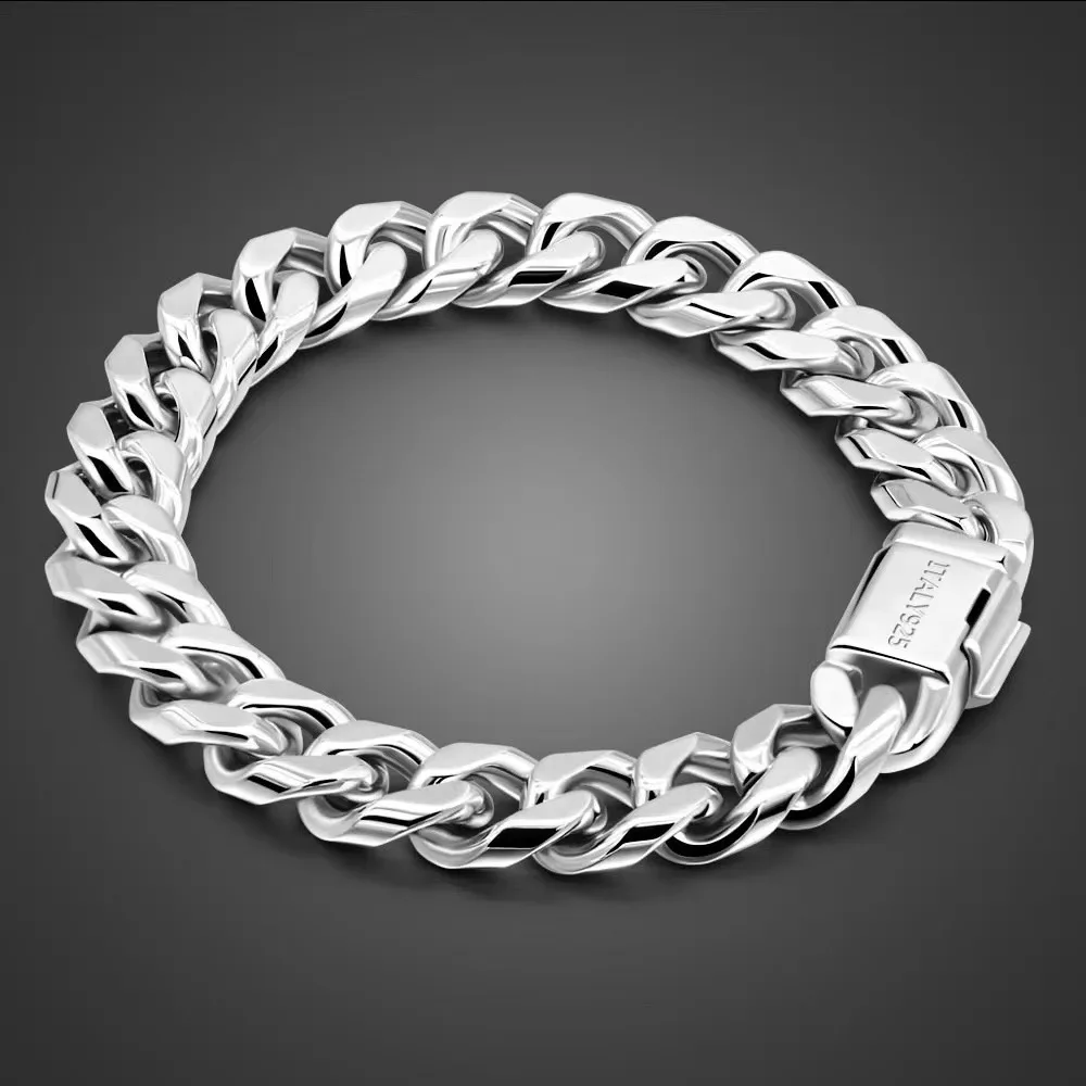 Cuban 925 Sterling Silver Mens Link Chain High Quality Charm Bangle Bracelets for Women Unisex Wrist Jewelry Gifts
Cuban 925 Sterling Silver Mens Link Chain High Quality Charm Bangle Bracelets for Women Unisex Wrist Jewelry Gifts