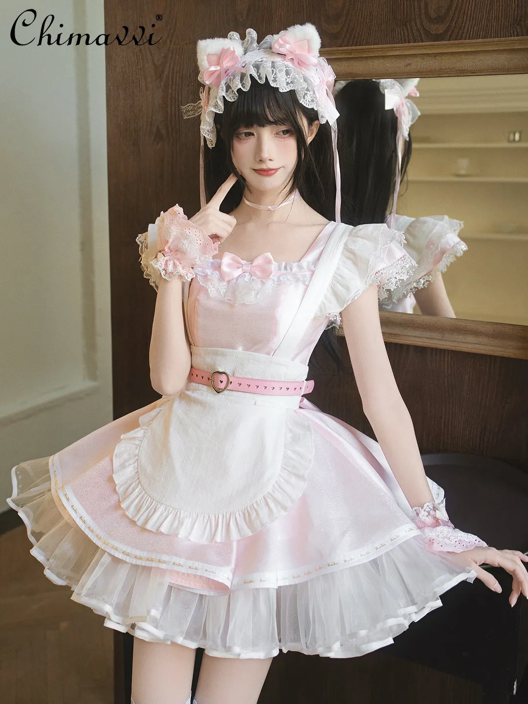 Japanese Sweet 3d Lace Cute Bow Pink Dress Women's New 2026 Summer Fashion Lace Design Girls Elegant Short Princess Dresses
Japanese Sweet 3d Lace Cute Bow Pink Dress Women's New 2026 Summer Fashion Lace Design Girls Elegant Short Princess Dresses