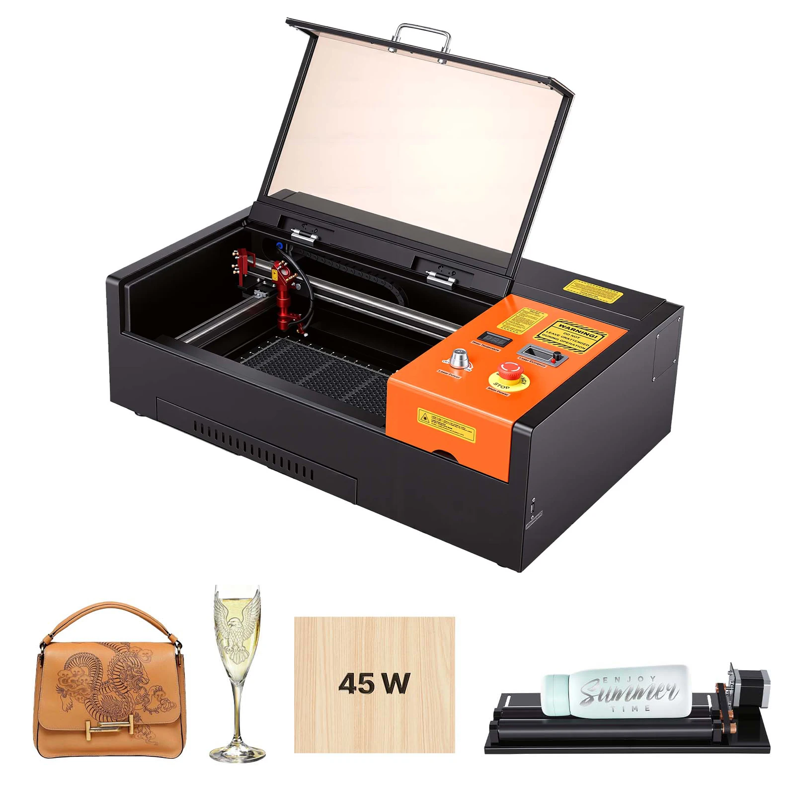 SucceBuy 45W CO2 Laser Engraver with Rotary Axis Air Assist Engraving Machine Compatible with LightBurn CorelDRAW GRBL for Wood
SucceBuy 45W CO2 Laser Engraver with Rotary Axis Air Assist Engraving Machine Compatible with LightBurn CorelDRAW GRBL for Wood