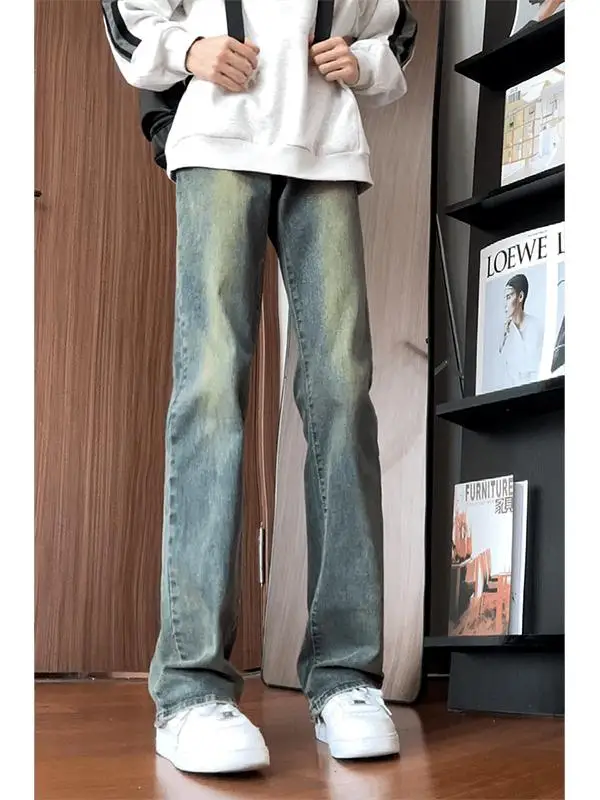 American Sle Fce Lined Straight Leg Men's Jeans Slimming Cleanfit High Street Vibe Flared Pants Winter Wear Youth Faion
American Sle Fce Lined Straight Leg Men's Jeans Slimming Cleanfit High Street Vibe Flared Pants Winter Wear Youth Faion