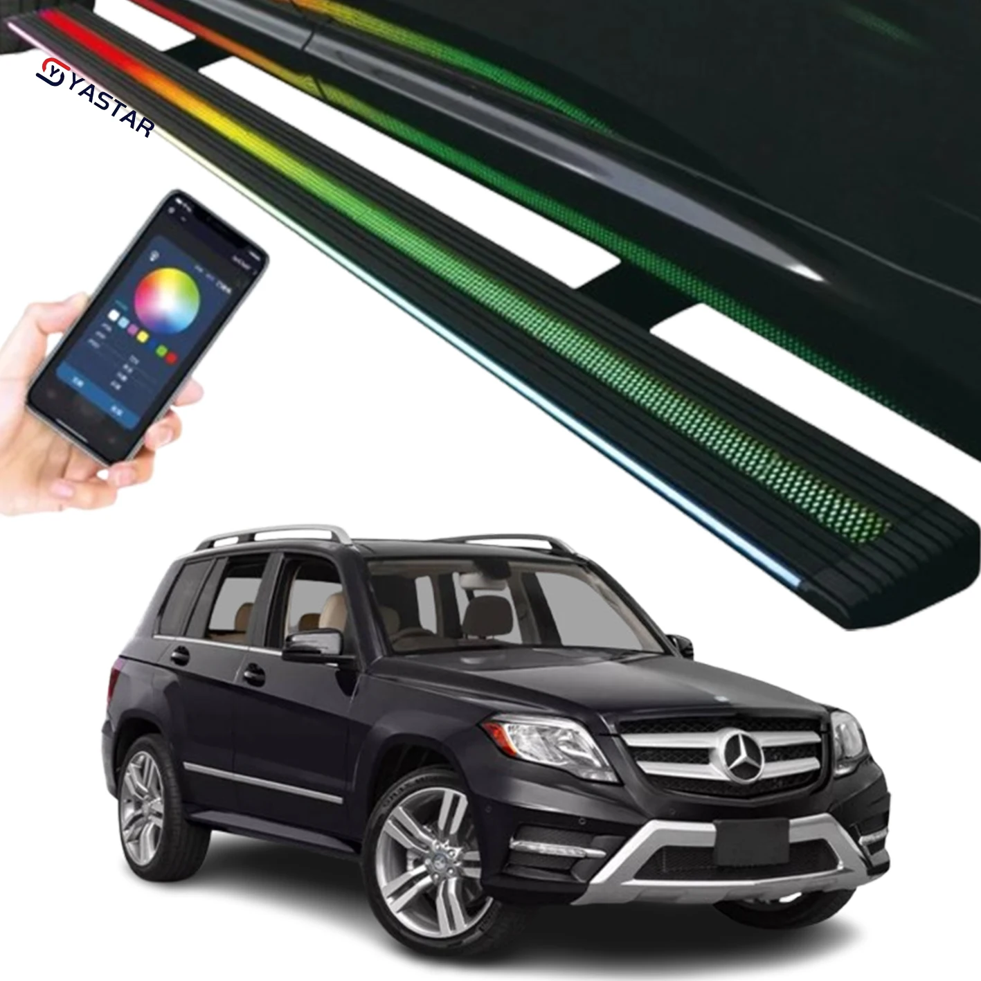 For Newest Model Electric Side Steps Running Board Aluminum With LED Lights APP Control for 13-18 Mercedes-Benz GLK
For Newest Model Electric Side Steps Running Board Aluminum With LED Lights APP Control for 13-18 Mercedes-Benz GLK