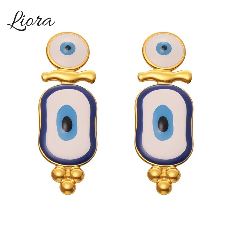 Liora White Blue Enamel Evil Eyes Stud Earrings For Women Stainless Steel Gold Plated Hypoallergenic Wedding Earrings Jewelry
Liora White Blue Enamel Evil Eyes Stud Earrings For Women Stainless Steel Gold Plated Hypoallergenic Wedding Earrings Jewelry