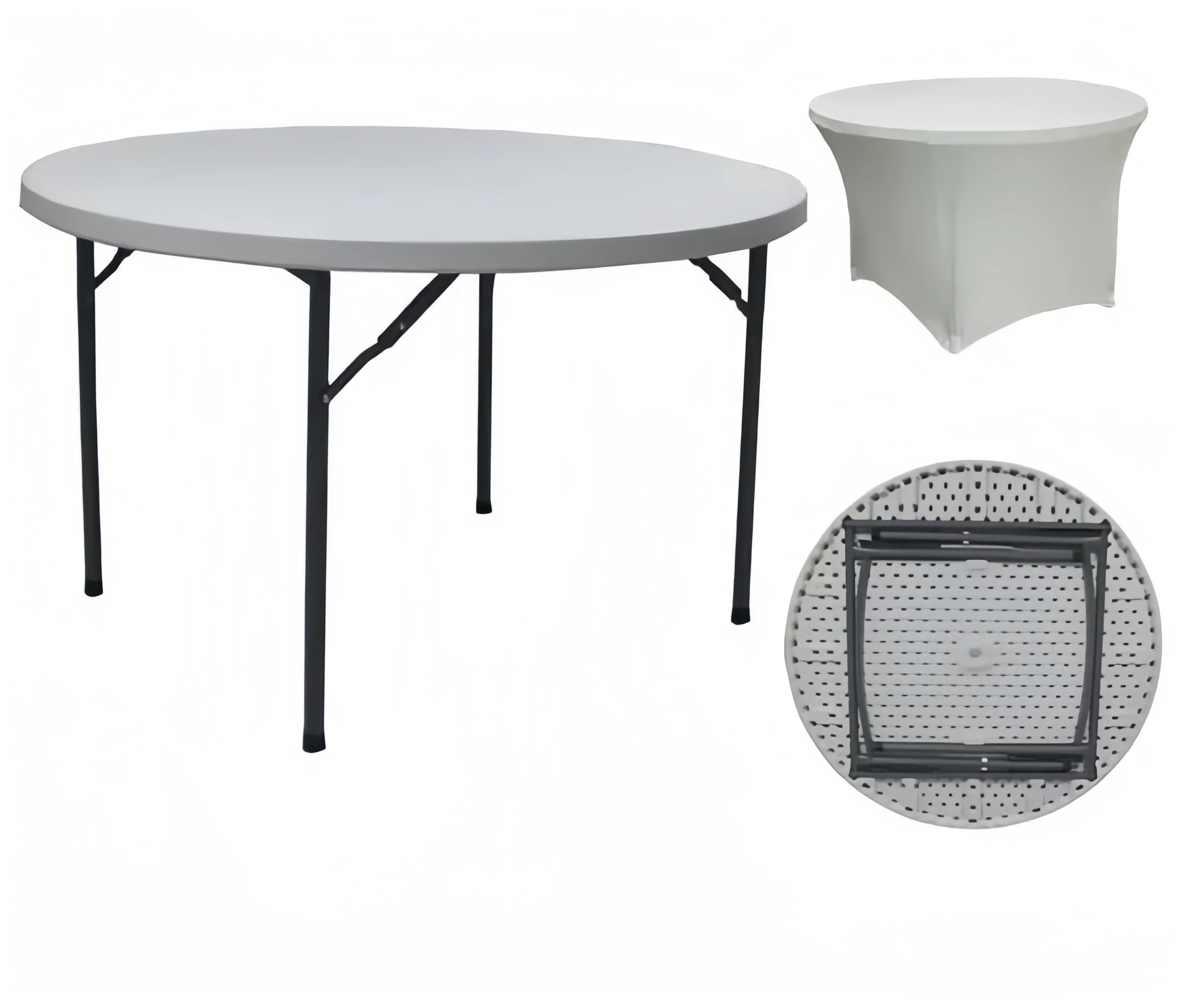 L # 10 People Outdoor Popular Catering Dining Plastic Folding Round Table For Wedding Party Rental Unfoldable Tabletop
L # 10 People Outdoor Popular Catering Dining Plastic Folding Round Table For Wedding Party Rental Unfoldable Tabletop