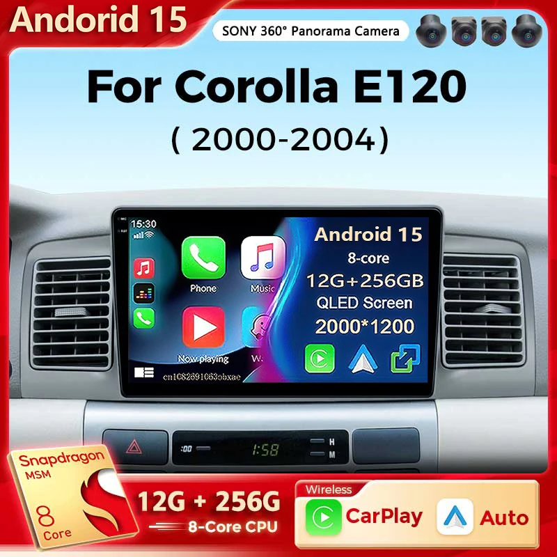 Автомобильный радиоприемник Android 15, мультимедийный плеер для Toyota Corolla E120 2001 2002 2003 2004, авто беспроводной Carplay, автомобильная стереосистема DSP Wi-Fi + 4G
Автомобильный радиоприемник Android 15, мультимедийный плеер для Toyota Corolla E120 2001 2002 2003 2004, авто беспроводной Carplay, автомобильная стереосистема DSP Wi-Fi + 4G