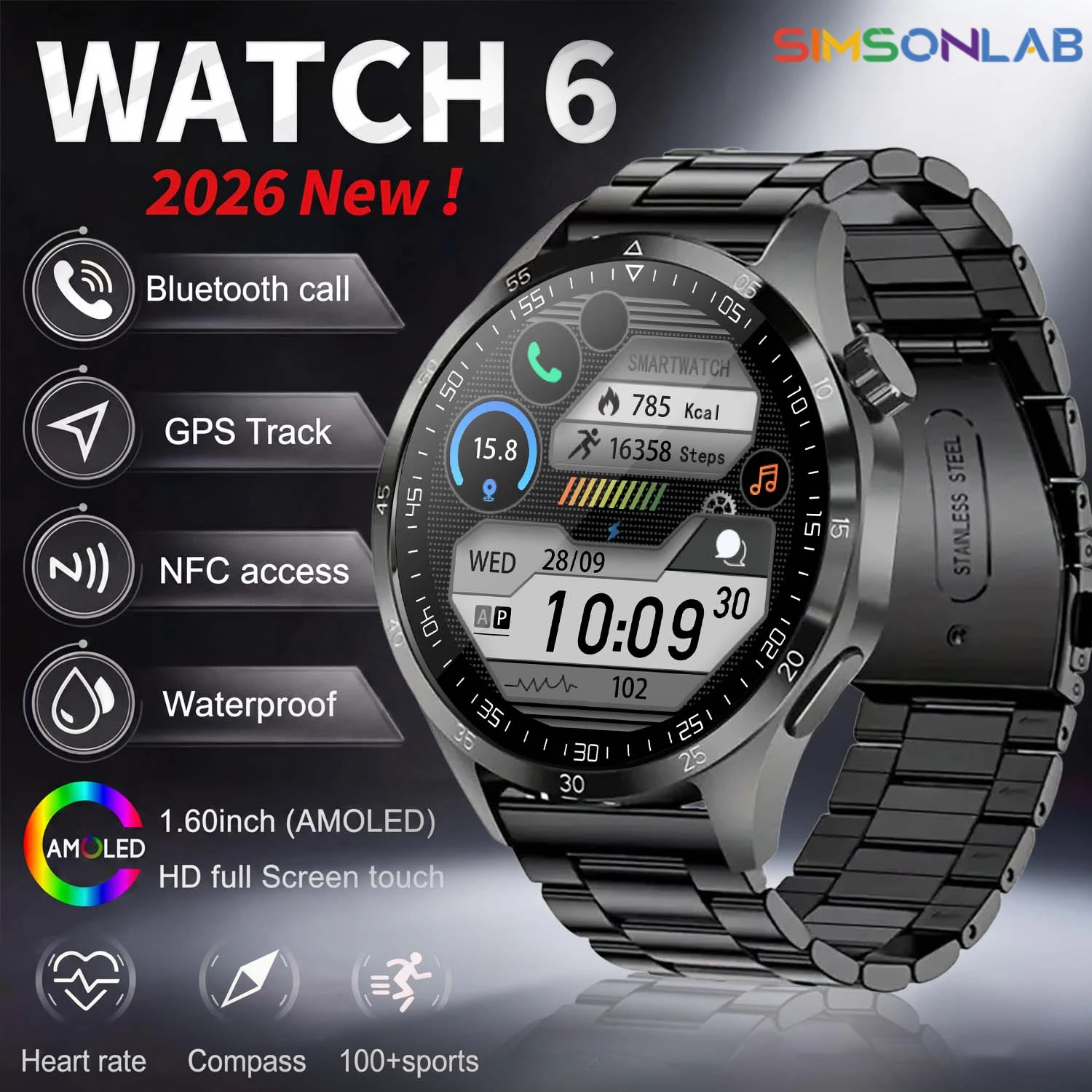 2026New Smartwatch 1.52'' Wristwatch Bluetooth Call Music Player Android IOS Health Monitor Outdoors Sport Tracker for Women Men
2026New Smartwatch 1.52'' Wristwatch Bluetooth Call Music Player Android IOS Health Monitor Outdoors Sport Tracker for Women Men