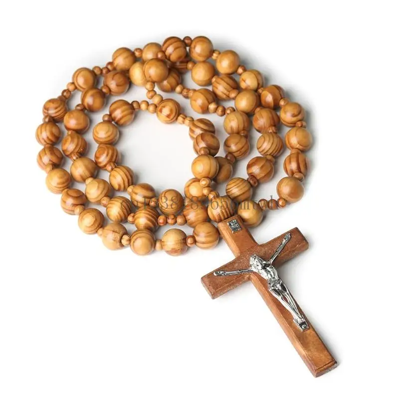 Catholic Handmade Wooden Beads Catholic Wall Rosary Display Chain with Crosses B03D
Catholic Handmade Wooden Beads Catholic Wall Rosary Display Chain with Crosses B03D