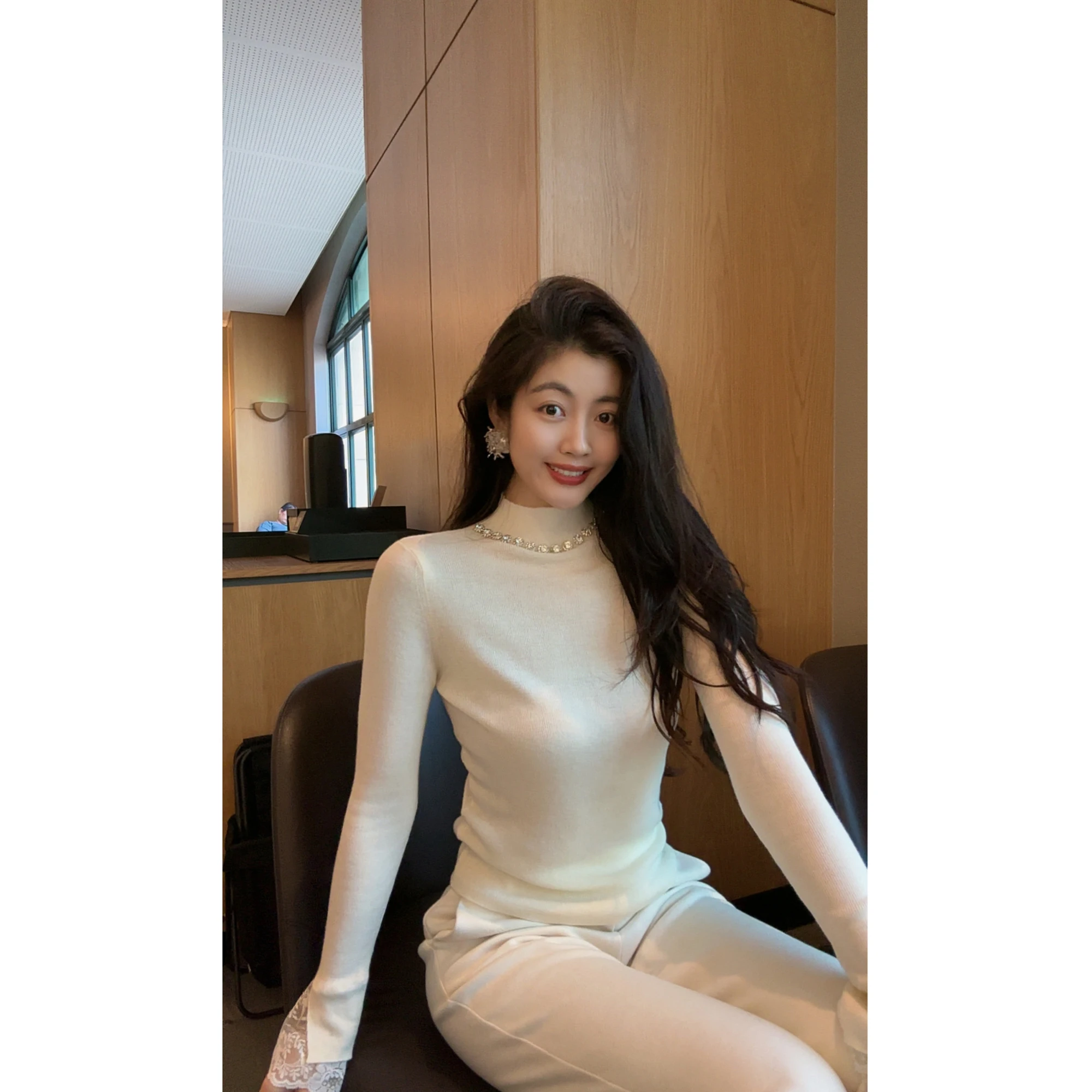 NCOU Nicole Winter Faion Ele High-End Pure Color Heavy-Du Bead Slim Fit Wool Knitted Sweater Women's Top
NCOU Nicole Winter Faion Ele High-End Pure Color Heavy-Du Bead Slim Fit Wool Knitted Sweater Women's Top