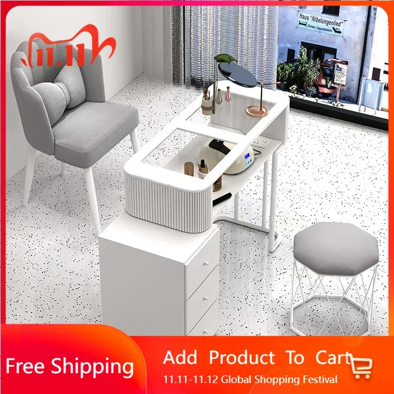 Compact Chair Nail Table White Professionals Station Equipment Nail Table Nordic Designer Salon Tavolo Manicure Salon Furniture
Compact Chair Nail Table White Professionals Station Equipment Nail Table Nordic Designer Salon Tavolo Manicure Salon Furniture