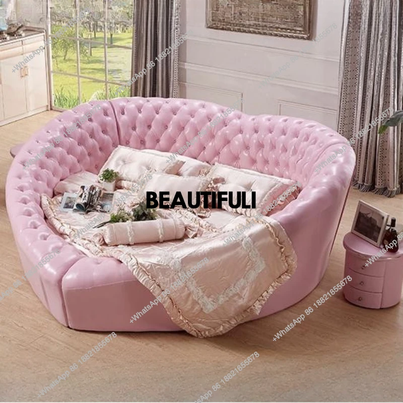 Modern Frame Luxury Double Bed Headboard King Size Full Frames Round Bed Twin Queen Modern Cama Matrimonial Bedroom Furniture
Modern Frame Luxury Double Bed Headboard King Size Full Frames Round Bed Twin Queen Modern Cama Matrimonial Bedroom Furniture